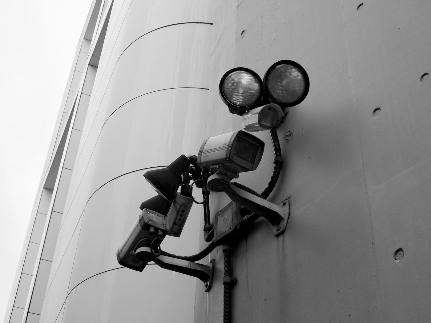 CCTV security camera on a building