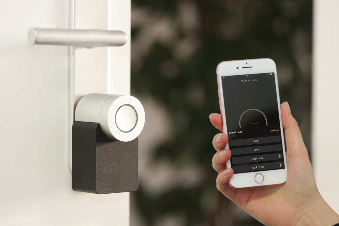 Smart home lock controlled by phone